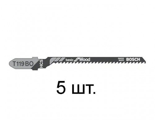 Пилка лобз. по дереву T119BO (5 шт.) BOSCH (пропил криволинейный, грубый, для базовых работ) в Мозыре