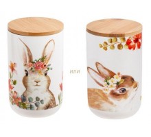 Банка для сыпучих продуктов керамическая 1000 мл, серия EASTER BUNNY, PERFECTO LINEA