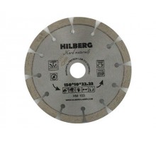 Алмазный круг 150х22,23 мм по ж/бетону Hard Materials HILBERG (Лазерная сварка. Обрабатываемый материал:кирпич, керамогранит, армированный бетон, бето