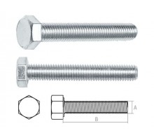 Болт М6х60 мм шестигр., цинк, кл.пр. 8.8, DIN 933 (10 шт в зип-локе) STARFIX