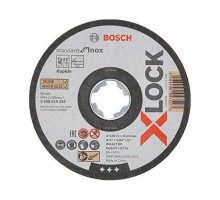 Круг отрезной 125х1.0x22.2 мм для нерж. стали X-LOCK Standard for Inox BOSCH ( прямой, подходит для всех типов УШМ)