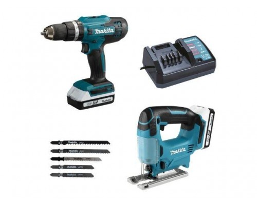 Аккум. дрель-шуруповерт MAKITA HP488D + аккум. лобзик JV183D (в комплекте 2 акум. 1,5А/ч + зарядное+сумка) в Мозыре