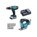 Аккум. дрель-шуруповерт MAKITA HP488D + аккум. лобзик JV183D (в комплекте 2 акум. 1,5А/ч + зарядное+сумка) в Мозыре