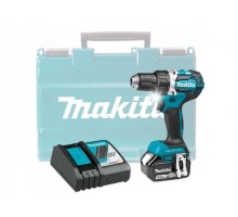 Аккум. дрель-шуруповерт MAKITA LXT DDF484RT в кейсе (18.0 В, 1 акк., 5.0 А/ч Li-Ion, 2 скор., 54 Нм, шурупы до 13 мм)