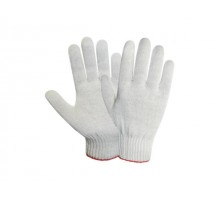 Перчатки х/б трикотажные, 10класс,белые, РБ (мин. риски) (34гр)