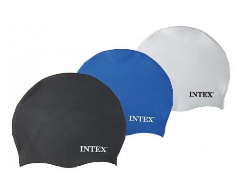 Шапочка для плавания силиконовая, INTEX (от 8 лет, размер универсальный, цвета в ассортименте) в Мозыре