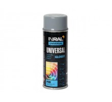 Краска-эмаль аэроз. универсальная серый светлый INRAL 400мл (7046) (Цвет серый светлый глянц.)