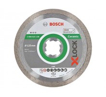 Алмазный круг 125х22,23 мм по керамике сплошн. X-LOCK Standard for Ceramic BOSCH ( сухая резка)