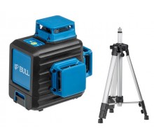 Нивелир лазерный линейный BULL LL 3401 c аккумулятором и штативом в кор. (проекция: 3 плоскости 360°, до 80 м, +/- 0.30 мм/м, резьба 1/4