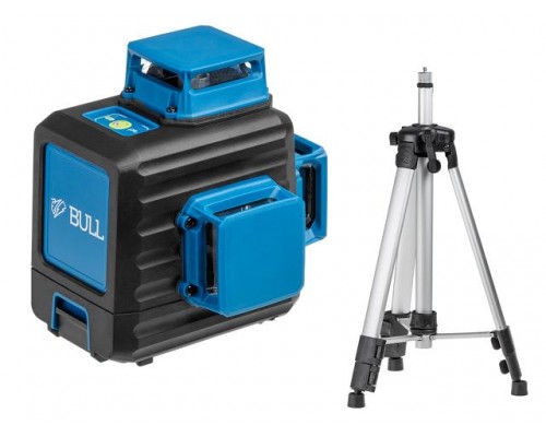 Нивелир лазерный линейный BULL LL 3401 c аккумулятором и штативом в кор. (проекция: 3 плоскости 360°, до 80 м, +/- 0.30 мм/м, резьба 1/4" Подходит при в Мозыре
