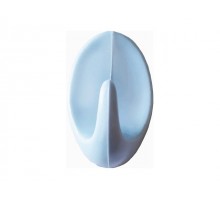 Крючок-вешалка самоклеющийся, однорожковый, 5 шт., светло-голубой, GARDENPLAST (h=50 мм, b=31 мм)