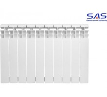 Радиатор алюминиевый 500/80, 10 секций SAS (вес брутто 9100гр)