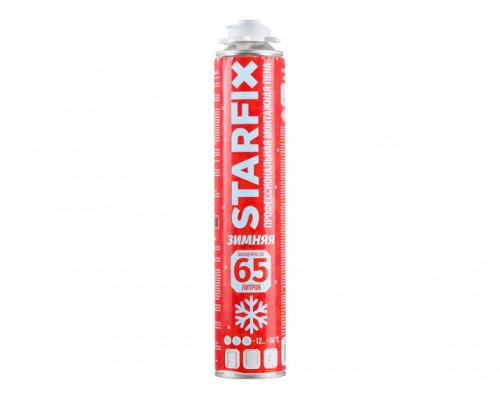 Пена монтажная профессиональная зимняя STARFIX Gunfoam Winter 65 (850 мл) (Выход пены до 65 литров) в Мозыре