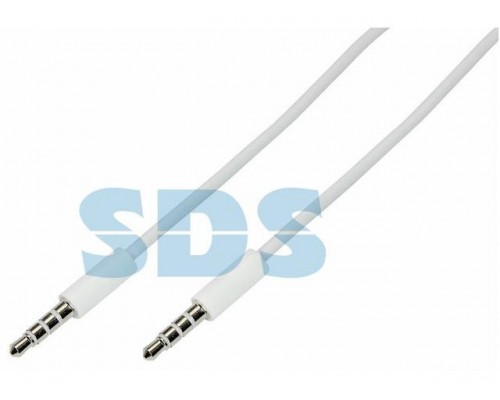 Аудио кабель 3,5 мм штекер-штекер 0,5 м белый REXANT в Мозыре