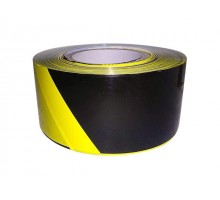 Лента оградительная 75ммх250м ZOOM, черно-желтая (35 мкм полипропиленовая пленка)