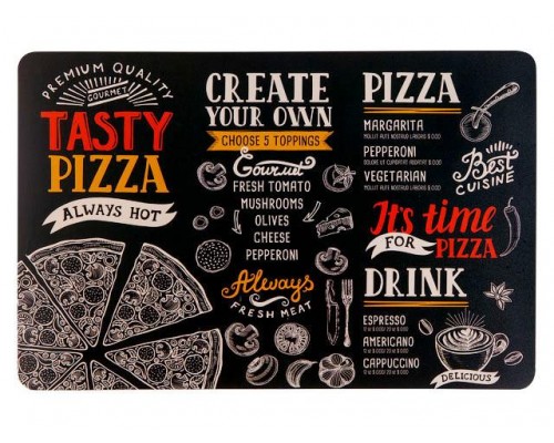 Салфетка сервировочная полипропиленовая "Tasty Pizza", 43.5х28.2 см, PERFECTO LINEA в Мозыре
