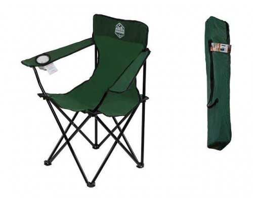 Кресло складное кемпинговое с держателем для бутылок + чехол, зеленое, серия Coyote, ARIZONE в Мозыре