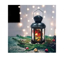 Декоративный фонарь с шариками 12х12х20,6 см, черный корпус, теплый белый цвет свечения NEON-NIGHT (Применяется для эксплуатации в помещении. Класс за