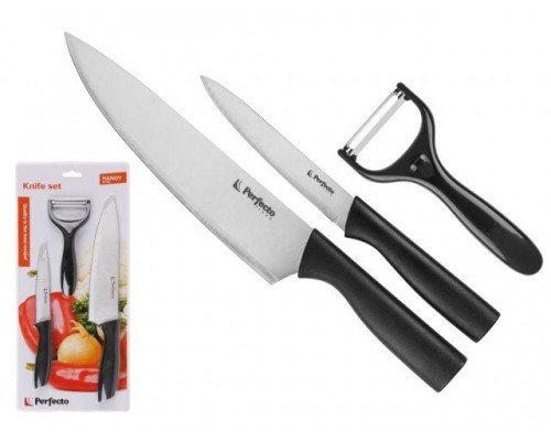 Набор ножей 3 шт. (нож кух. 32см, нож кух. 23.5см, нож для овощей 14.5см), серия Handy (Хенди), PERF (Материал: нержавеющая сталь, полипропилен) (PERF в Мозыре