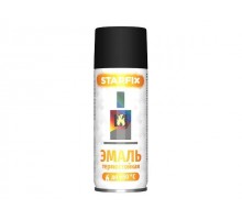 Краска-эмаль аэроз. термостойкая силиконовая черный STARFIX 520мл