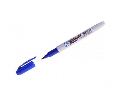 Маркер перманентный Crown "Multi Marker Super Slim" синий, пулевидный (толщ. линии 1.0 мм. Цвет синий) (CROWN маркеры) в Мозыре