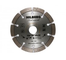 Алмазный круг 125х22,23 мм по ж/бетону Hard Materials HILBERG (Лазерная сварка. Обрабатываемый материал:кирпич, керамогранит, армированный бетон, бето