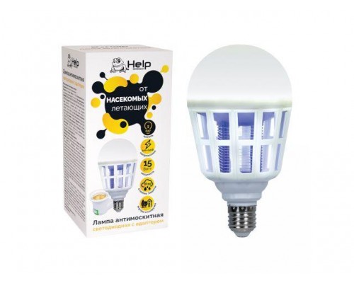 Лампа антимоскитная светодиодная с адаптером, HELP в Мозыре