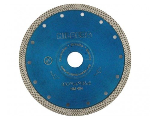Алмазный круг 180х22,23 мм по керамике сплошн.ультратонкий Turbo HILBERG в Мозыре