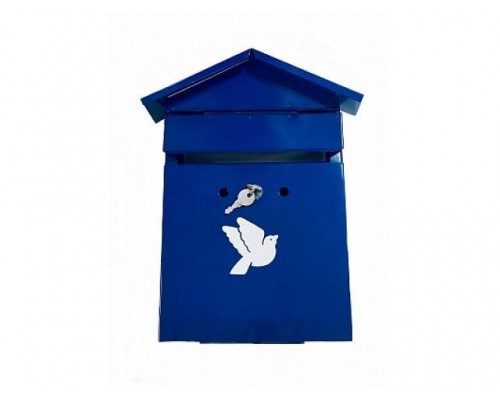 Ящик почтовый Домик с замком 350х280х60 (синий) (АГРОСНАБ) в Мозыре