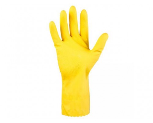 Перчатки К80 Щ50 латексн. защитные промышлен., р-р 8/M, желтые, JetaSafety (Защитные промышл. перчатки из латекса. Желтые Р-р: M, кислота индив. уп) ( в Мозыре