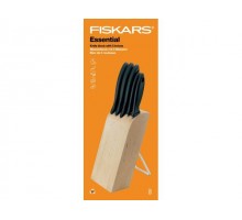 Набор ножей 5 шт. с деревянным блоком Essential Fiskars