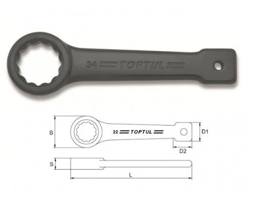 Ключ ударно-силовой накидной упорный 50мм TOPTUL (AAAR5050) в Мозыре