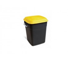 Контейнер для мусора пластик. 50л (жёлт. крышка) TAYG