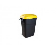 Контейнер для мусора пластик. 95л (жёлт. крышка) TAYG
