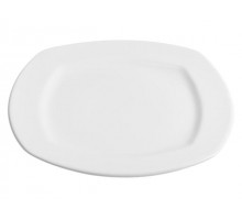 Тарелка обеденная керамическая, 275 мм, квадратная, серия Измир, белая, PERFECTO LINEA (Супер цена!)