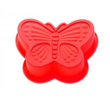 Форма для выпечки, силиконовая, бабочка, 16.5 х 13.5 х 3.5 см, красная, PERFECTO LINEA