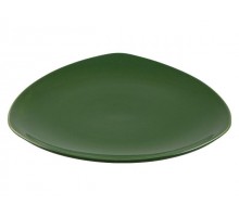 Тарелка обеденная керамическая, 270 мм, треугольная, серия Трабзон, зеленая, PERFECTO LINEA (Супер цена!)