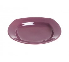 Тарелка глубокая керамическая, 221 мм, квадратная, серия Измир, фиолетовая, PERFECTO LINEA (Супер цена!)