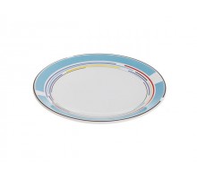 Тарелка десертная керамическая, 199 мм, круглая, серия Самсун, голубая полоска, PERFECTO LINEA (Супер цена!)
