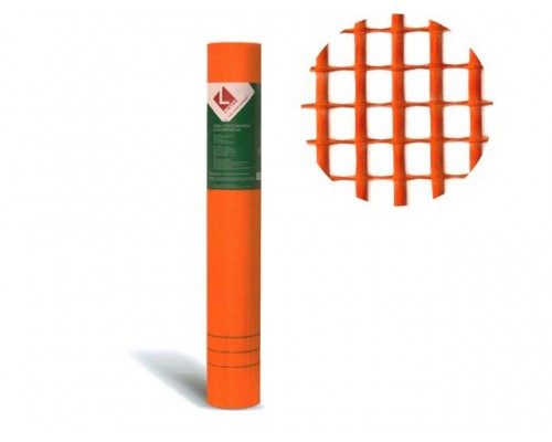 Стеклосетка штукатурная 5х5, 1мх50м, 160, оранжевая, DIY (разрывная нагрузка 1300Н/м2) (LIHTAR) в Мозыре