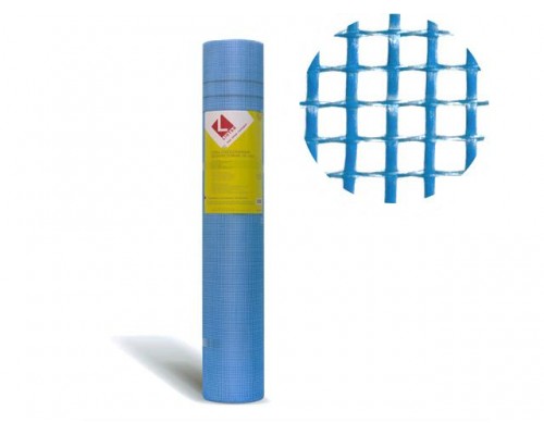 Стеклосетка штукатурная 5х5, 1мх50м, 160, синяя, PROFESSIONAL (разрывная нагрузка 1700Н/м2) (LIHTAR) в Мозыре