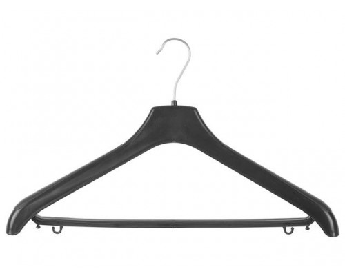 Вешалка костюмная №5Р, пластмассовая, черная, 430 х 20 х 250, ЛИТОПЛАСТ в Мозыре