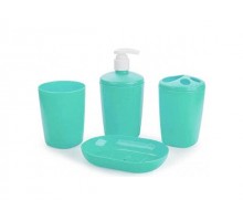 Набор аксессуаров для ванной комнаты Aqua, мята, BEROSSI (Изделие из пластмассы. Размер 160 х 100 х 230 мм (в упаковке))