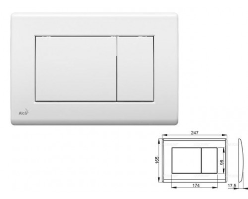 Кнопка управления для систем инсталляций (белая), Alcaplast в Мозыре