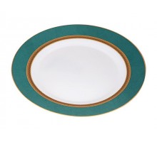 Тарелка обеденная стеклокерамическая, 275 мм, круглая, IMPRESS GREEN (Импресс грин), DIVA LA OPALA (Sovrana Collection)