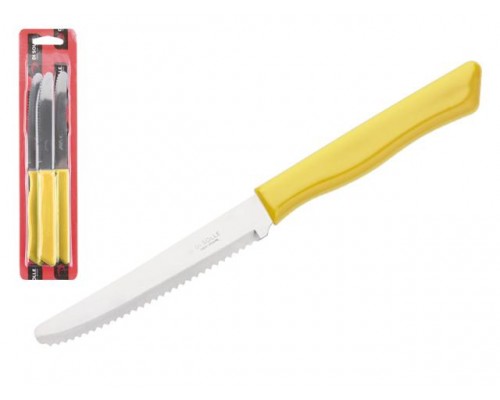 Набор ножей столовых, 3шт., серия PARATY, желтые, DI SOLLE (Длина: 200 мм, длина лезвия: 103 мм, толщина: 0,8 мм. Прочная пластиковая ручка.) в Мозыре