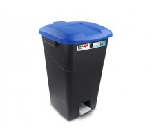 Контейнер для мусора пластик. 60л с педалью (синяя крышка) TAYG