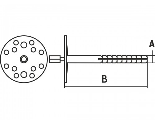 Дюбель для теплоизоляции 10х180 мм с металлич. гвоздем, термогол. (500 шт в коробе) STARFIX в Мозыре