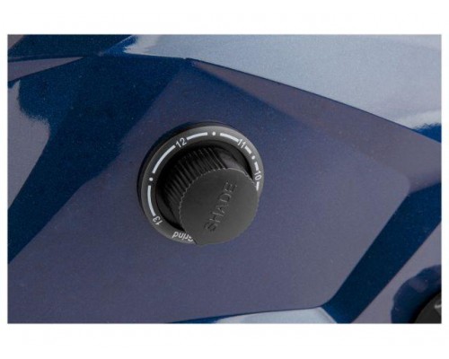 Щиток сварщика  с самозатемняющимся светофильтром Solaris ASF650Х (синий металлик) (1/1/1/2; 100x45 мм; DIN 3/9-13 (регул); 4 сенсора; естеств. переда в Мозыре