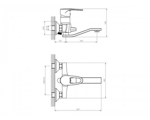 Смеситель для ванны (Lt) D40 DR70044 Decoroom в Мозыре